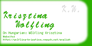 krisztina wolfling business card